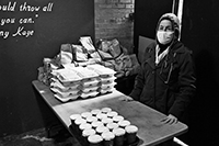 Soup Kitchen : St Luke's Lutheran Church : Hell's Kitchen : Food queues : Food lines : Hell's Kitchen : Streetlife, New York, Photo by Richard Moore